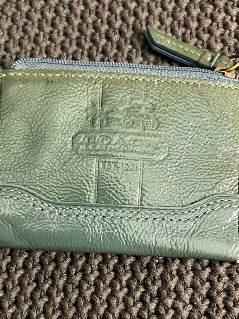 COACH 💕 GUC Card Holder Tattersall Lining Patent Leather - Picture 2 of 3